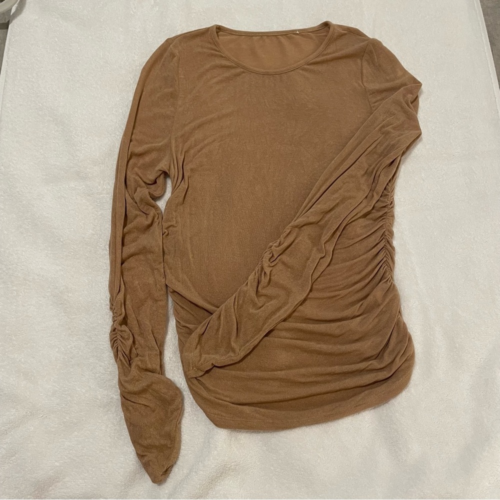 mesh long sleeve top